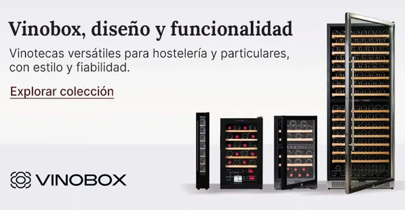 Colección de vinotecas Vinobox para hogar y hostelería con diferentes tamaños y capacidades